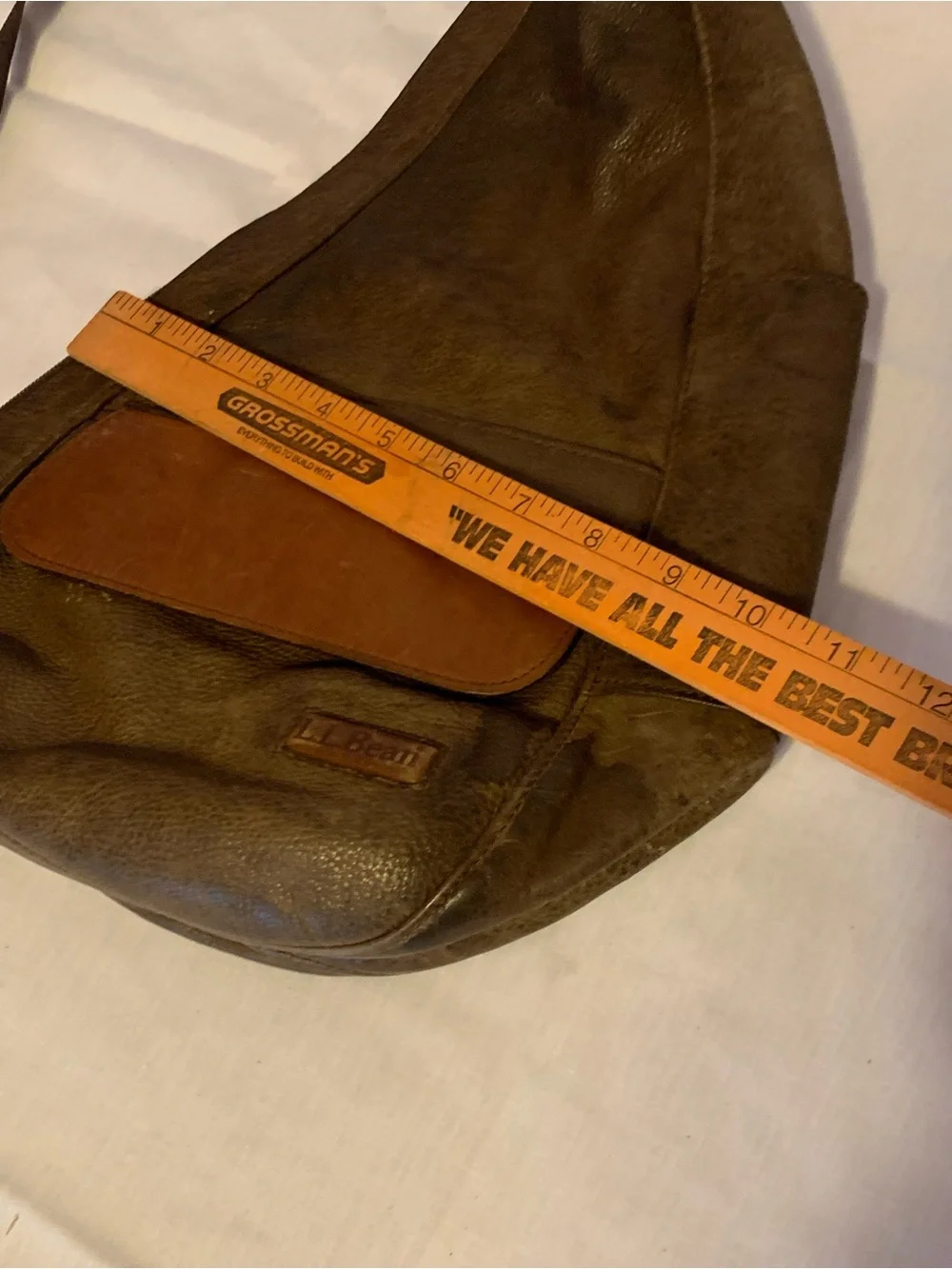 L.L. Bean Ameribag leather sling backpack,